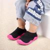 imageSTQ Toddler Shoes Wide Toe Box Boys Slip on Shoes for Kids Girls Sock ShoesBlack Rose