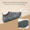imageSTQ Toddler Shoes Wide Toe Box Boys Slip on Shoes for Kids Girls Sock ShoesGrey