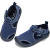 imageSTQ Boys Girls Water Shoes QuickDry Slip on Beach Swim Pool SandalsToddlerLittle KidDark Blue