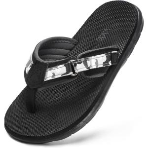 imageFlip Flops Girls Sandals Boys Unisex Summer Beach Non Slip LittleBig Kid Outdoor ampamp IntdoorAll Black