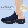 imageSTQ Walking Shoes Women Slip On Sneakers Air Cushion Comfortable Breathable Lightweight Mesh Shoes Shock Absorbing Design Ideal for Plantar Fasciitis All Day StandingNavy Teal