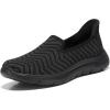 imageSTQ Walking Shoes Women Slip on Sneakers Orthopedic Shoes Non Slip Elderly Comfort Lightweight Casual Standing TravellingBlack