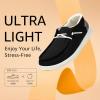 imageSTQ Womens Slip on LoafersOrthopedic Comfotable Fur Lined Ultralight Boat Casual Shoes with Arth SupportClassical Bw