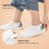 imageSTQ Womens Slip on LoafersOrthopedic Comfotable Fur Lined Ultralight Boat Casual Shoes with Arth SupportCloud White