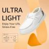 imageSTQ Womens Slip on LoafersOrthopedic Comfotable Fur Lined Ultralight Boat Casual Shoes with Arth SupportCloud White