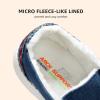 imageSTQ Womens Slip on LoafersOrthopedic Comfotable Fur Lined Ultralight Boat Casual Shoes with Arth SupportDenim Blue
