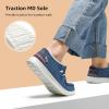 imageSTQ Womens Slip on LoafersOrthopedic Comfotable Fur Lined Ultralight Boat Casual Shoes with Arth SupportDenim Blue