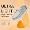 imageSTQ Womens Slip on LoafersOrthopedic Comfotable Fur Lined Ultralight Boat Casual Shoes with Arth SupportLight Grey