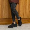 imageSTQ Womens Slip on Walking Shoes Air Cushion Comfortable Supportive Orthopedic Nursing Sneakers for Plantar FasciitisAll Black