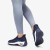 imageSTQ Womens Slip on Walking Shoes Air Cushion Comfortable Supportive Orthopedic Nursing Sneakers for Plantar FasciitisNavy