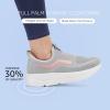 imageSTQ Womens Slip on Walking Shoes Supportive Non Slip Work Lightweight Cushion Plantar Fasciitis Orthopedic Breathable Sneakers for All Day StandingLight Grey Pink