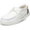 imageSTQ Womens Slip on LoafersOrthopedic Comfotable Fur Lined Ultralight Boat Casual Shoes with Arth SupportCloud White