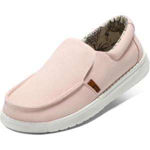 imageSTQ Slip on Boat Shoes for Women Orthopedic Casual Loafers with Arch SupportPink Champagne
