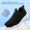 imageSTQ Kids Shoes Girls Boys Lightweight Slip on Walking SneakersBlack White