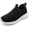 imageSTQ Kids Shoes Girls Boys Lightweight Slip on Walking SneakersBlack White