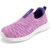 imageSTQ Kids Shoes Girls Boys Lightweight Slip on Walking SneakersPink Purple