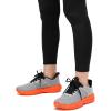 imageSTQ Road Running Shoes for Womens Breathable Cushion Tennis Walking Sneakers Women Athletic Gym Workout Sport Training Fitness Cushioned Lightweight Comfort Plantar FasciitisMedium Grey Orange