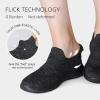 imageSTQ Slip On Sneakers for Women Lightweight Walking Shoes Comfortable Breathable Mesh with Arch SuuportBlack Grey