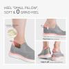 imageSTQ Slip On Sneakers for Women Lightweight Walking Shoes Comfortable Breathable Mesh with Arch SuuportLight Grey Pink