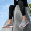 imageSTQ Slip On Sneakers for Women Lightweight Walking Shoes Comfortable Breathable Mesh with Arch SuuportLight Grey Pink