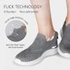 imageSTQ Slip On Sneakers for Women Lightweight Walking Shoes Comfortable Breathable Mesh with Arch SuuportMedium Grey