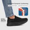 imageSTQ Slip on Sneakers Men Comfort Walking Shoes Orthopedic Shoes for Plantar FasciitisAll Black