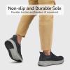 imageSTQ Slip on Sneakers Men Comfort Walking Shoes Orthopedic Shoes for Plantar FasciitisDark Grey