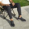 imageSTQ Slip on Sneakers Men Comfort Walking Shoes Orthopedic Shoes for Plantar FasciitisDark Grey