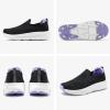 imageSTQ Slip on Sneakers Women Walking Shoes with Arch Support Comfortable NonSlip Nurse ShoesCharcoal Grey Purple