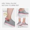 imageSTQ Slip on Sneakers Women Walking Shoes with Arch Support Comfortable NonSlip Nurse ShoesLight Grey Pink