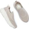 imageSTQ Slip on Sneakers Women Walking Shoes with Arch Support Comfortable NonSlip Nurse ShoesTaupe