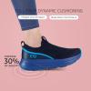 imageSTQ Slip on Sneakers Women Walking Shoes with Arch Support Memory FoamNavy Royal Blue