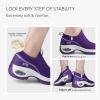 imageSTQ Slip on Walking Shoes for Women Arch Support Mesh Comfy Work ShoesPurple
