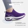imageSTQ Slip on Walking Shoes for Women Arch Support Mesh Comfy Work ShoesPurple