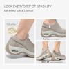 imageSTQ Slip on Walking Shoes for Women Arch Support Mesh Comfy Work ShoesTaupe