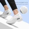 imageSTQ Slip on Walking Shoes for Women Arch Support Mesh Comfy Work ShoesWhite