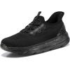 imageSTQ Slip on Womens Sneakers Orthopedic Walking Shoes Comfortable Breathable Sneakers with Arch SupportAll Black