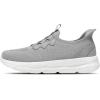 imageSTQ Slip on Womens Sneakers Orthopedic Walking Shoes Comfortable Breathable Sneakers with Arch SupportLight Grey
