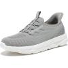 imageSTQ Slip on Womens Sneakers Orthopedic Walking Shoes Comfortable Breathable Sneakers with Arch SupportLight Grey