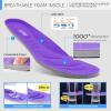 imageSTQ Tennis Shoes Womens Sneakers Breathable Mesh Walking Shoes Arch Support Orthopedic Athletic Workout Gym Running Shoe for Travel Jogging Sports Cross TrainingBlackPurple