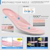 imageSTQ Tennis Shoes Womens Sneakers Breathable Mesh Walking Shoes Arch Support Orthopedic Athletic Workout Gym Running Shoe for Travel Jogging Sports Cross TrainingBlackPink
