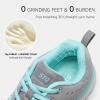 imageSTQ Tennis Shoes Womens Sneakers Breathable Mesh Walking Shoes Arch Support Orthopedic Athletic Workout Gym Running Shoe for Travel Jogging Sports Cross TrainingLight GreyAqua