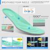 imageSTQ Tennis Shoes Womens Sneakers Breathable Mesh Walking Shoes Arch Support Orthopedic Athletic Workout Gym Running Shoe for Travel Jogging Sports Cross TrainingLight GreyAqua