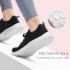 imageSTQ Tennis Shoes Womens Sneakers Breathable Mesh Walking Shoes Arch Support Orthopedic Athletic Workout Gym Running Shoe for Travel Jogging Sports Cross TrainingBlackPurple