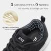 imageSTQ Tennis Shoes Womens Sneakers Breathable Mesh Walking Shoes Arch Support Orthopedic Athletic Workout Gym Running Shoe for Travel Jogging Sports Cross TrainingBlackWhite
