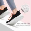 imageSTQ Tennis Shoes Womens Sneakers Breathable Mesh Walking Shoes Arch Support Orthopedic Athletic Workout Gym Running Shoe for Travel Jogging Sports Cross TrainingBlack Orange