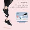 imageSTQ Tennis Shoes Womens Sneakers Breathable Mesh Walking Shoes Arch Support Orthopedic Athletic Workout Gym Running Shoe for Travel Jogging Sports Cross TrainingBlackWhite