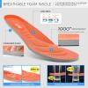 imageSTQ Walking Shoes Women Comfort Slip on Sneakers Women with Arch SupportBlack Orange