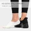 imageSTQ Walking Shoes Women Slip On Sneakers Air Cushion Comfortable Breathable Lightweight Mesh Shoes Shock Absorbing Design Ideal for Plantar Fasciitis All Day Standing All Black 8 US