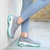 imageSTQ Walking Shoes Women Slip on Sneakers Non Slip Work AirCushion Arch Support Tennis Plantar Fasciitis Orthopedic Breathable Mesh Comfortable Ladies NursingMedium Grey Teal